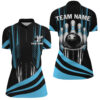 Black Women Bowling Quarter Zip Shirt Custom Bowling Team League Jerseys, Gift For Bowler  Blue, Custom Bowling Shirts, Bowling Gift Ideas