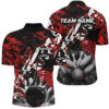 Black and red camo bowling ball and pins custom Men Bowling Quarter Zip Shirts, team bowling jerseys, Custom Team Bowling Jerseys 1 Black and red camo bowling ball and pins custom Men Bowling Quarter Zip Shirts, team bowling jerseys, Custom Team Bowling Jerseys