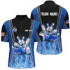 Blue flame bowling Quarter Zip shirts for men Custom Team bowling jerseys for men, gift for bowlers, Custom Team Bowling Jerseys 2 Blue flame bowling Quarter Zip shirts for men Custom Team bowling jerseys for men, gift for bowlers, Custom Team Bowling Jerseys