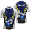 Blue lightning thunder bowling ball and pins custom Men Bowling Quarter Zip Shirt, team bowling jersey, Custom Team Bowling Jerseys 2 Blue lightning thunder bowling ball and pins custom Men Bowling Quarter Zip Shirt, team bowling jersey, Custom Team Bowling Jerseys