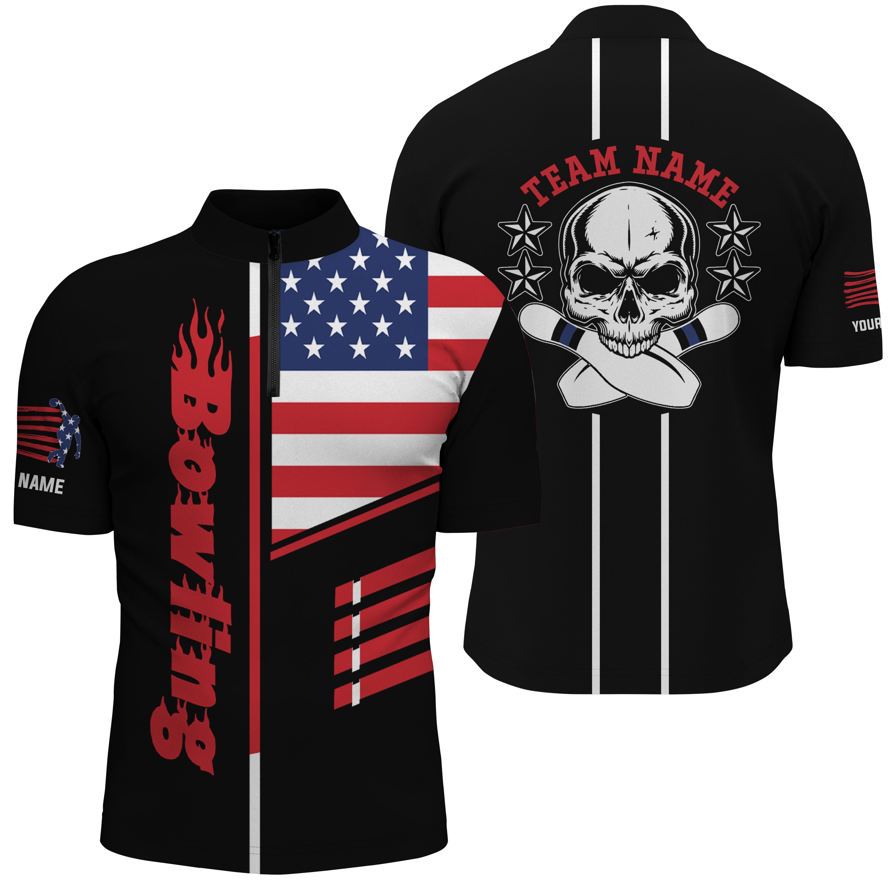 Bowling Quarter Zip Shirt Men Bowling Jerseys Personalized American Flag Skull Bowling Team Shirts Custom Team Bowling Jerseys Bowling Shirts 1 Iqtmmm Bowling Quarter Zip Shirt Men Bowling Jerseys Personalized American flag skull Bowling Team Shirts, Custom Team Bowling Jerseys, Bowling Shirts