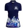Bowling Shirts Personalized, Bowling Shirt For Women, Don'T Worry Bowl Happy, Blue Bowling Quarter-Zip Ladies Girl Bowle