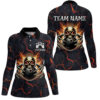 Bowling Shirts Personalized, Bowling Shirt For Women Skull Bowling Jerseys Bowling Team Polo, 14 Zip Shirts