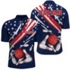 Vintage Bowling Shirts, Custom American Flag Men'S Bowling Quarter Zip Shirts, Patriotic Strike Bowling Team Jerseys