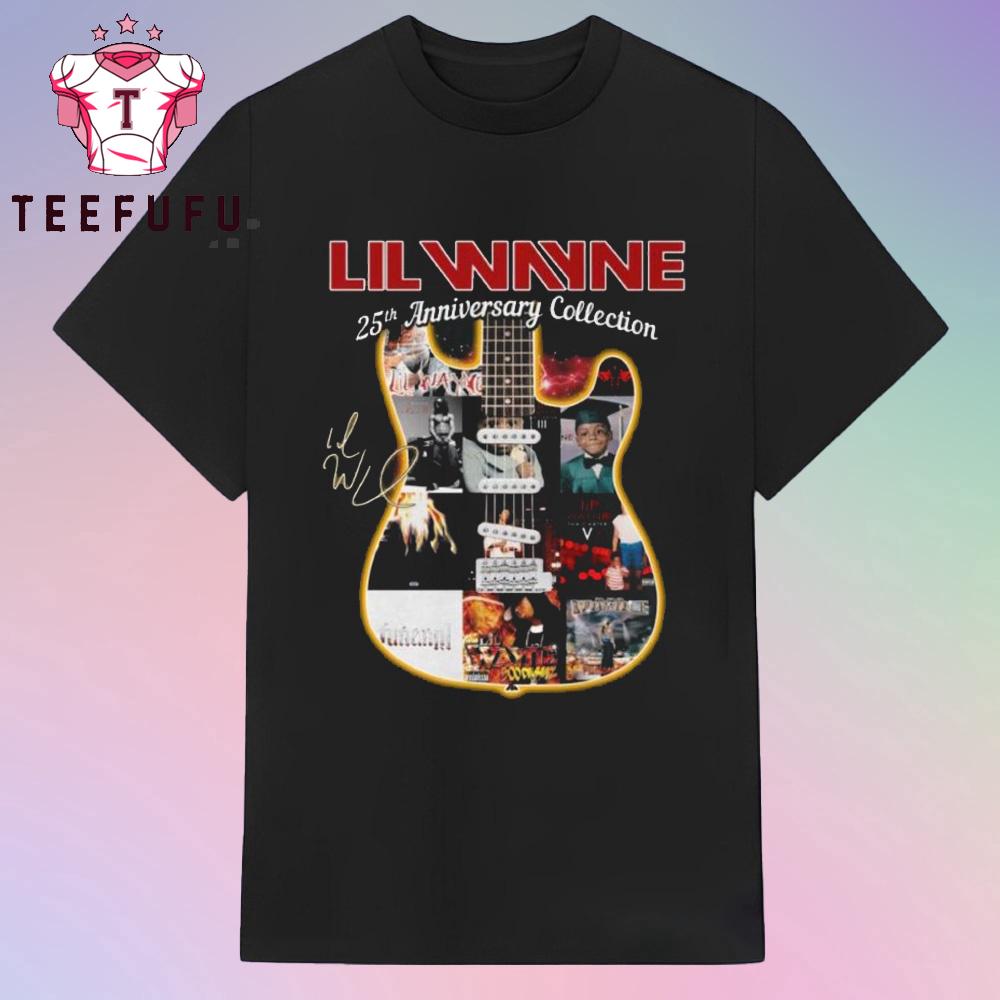 Lil Wayne 25th Anniversary Collection Signatures T Shirt Lil Wayne 25th Anniversary Collection Signatures T Shirt