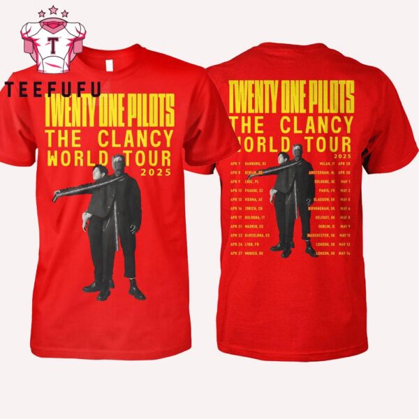 Twenty One Pilots The Clancy World Tour 2025 T Shirt, 21 Pilots Tour Tee