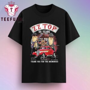 ZZ Top Band 55 Year Thank You For The Memories T Shirt