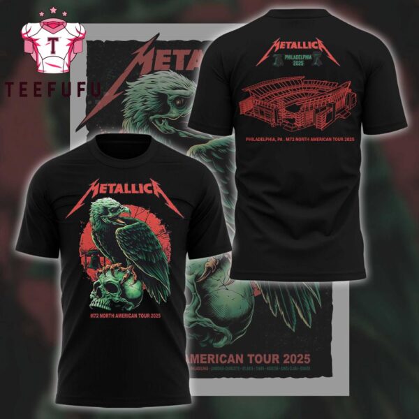 Philadelphia Eagles x Metallica M72 Philly Pop-Up 2025 3D Shirt