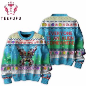 Coldplay Everyone Is An Alien Somewhere 2024 Christmas Ugly Sweater