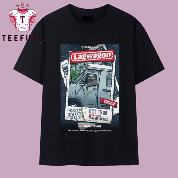 Lagwagon Santiago Tour On Oct 15 2025 T Shirt
