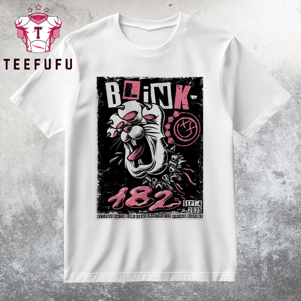 Tour 2025 Blink 182 Virginia Beach, VA T Shirt
