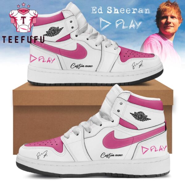Ed Sheeran The +−=÷× Tour 2025 White Air Jordan 1 Hightop Shoes